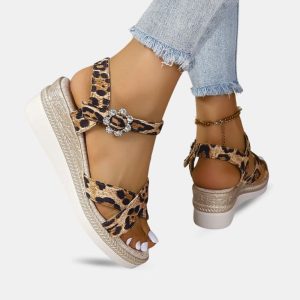 sandale leopard talon