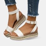 sandales plateforme blanches