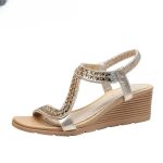 Sandale compensée confortable femme