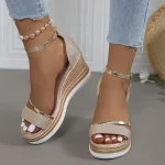 Sandale compensée chic pour femme