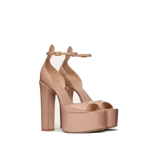 Sandales pour femme à talon haut épais, tête carrée