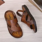 Sandale confortable en cuir pour homme