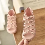 Sandale d'été en cuir confortable pour fille