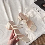 Sandales pour femme, à talons carrés, élégantes