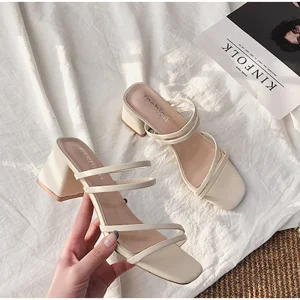 Sandales pour femme, à talons carrés, élégantes
