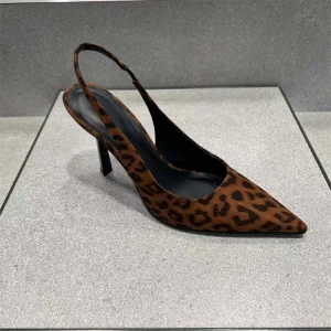 Sandale a talon aiguille chic léopard femme