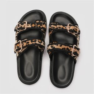 Sandale pour femme de haute qualité motif léopard  sexy