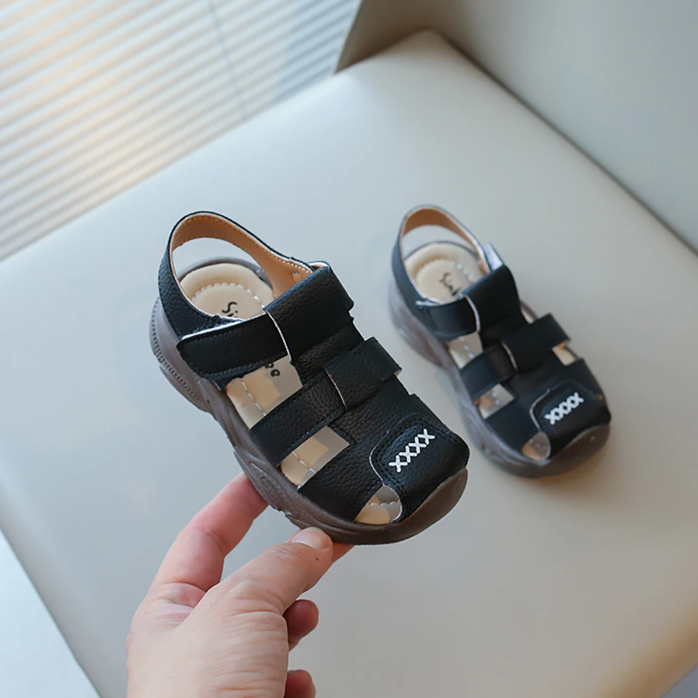 Sandales vintage en cuir synthétique, à semelle souple et antidérapant pour garçon. – Image 8