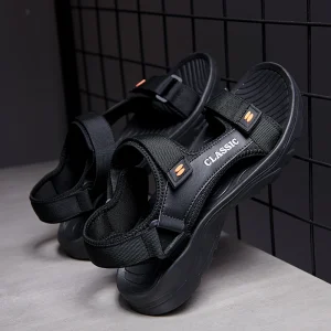 Sandales d'extérieur pour marche avec soutien de la voûte plantaire, antidérapantes pour homme.