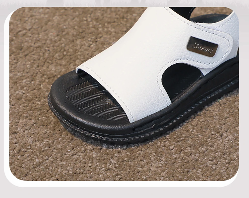 Sandales d'été en similicuir, ergonomiques et semelle souple et antidérapantes pour enfants. – Image 2