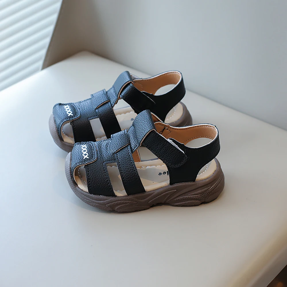 Sandales vintage en cuir synthétique, à semelle souple et antidérapant pour garçon. – Image 6