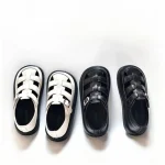 Sandales d'été en cuir véritable, de haute qualité et semelle antidérapante pour enfants
