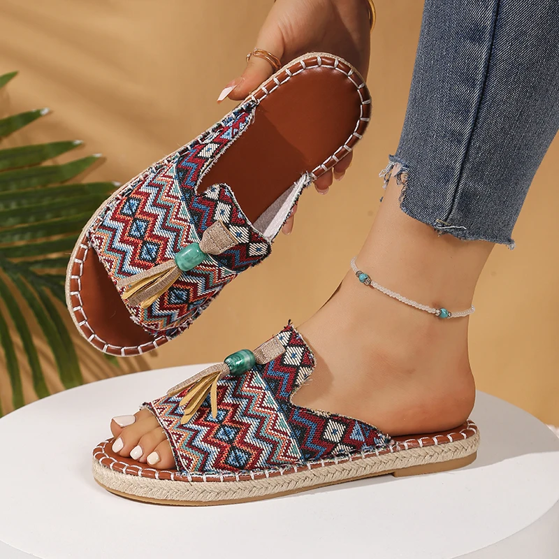 Sandale d’extérieur, couleurs mélangées, confortables et décontractées femme – Image 5