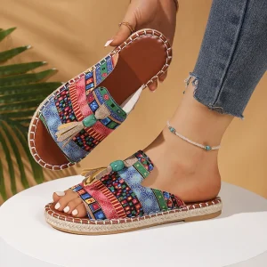 Sandale d’extérieur, couleurs mélangées, confortables et décontractées femme