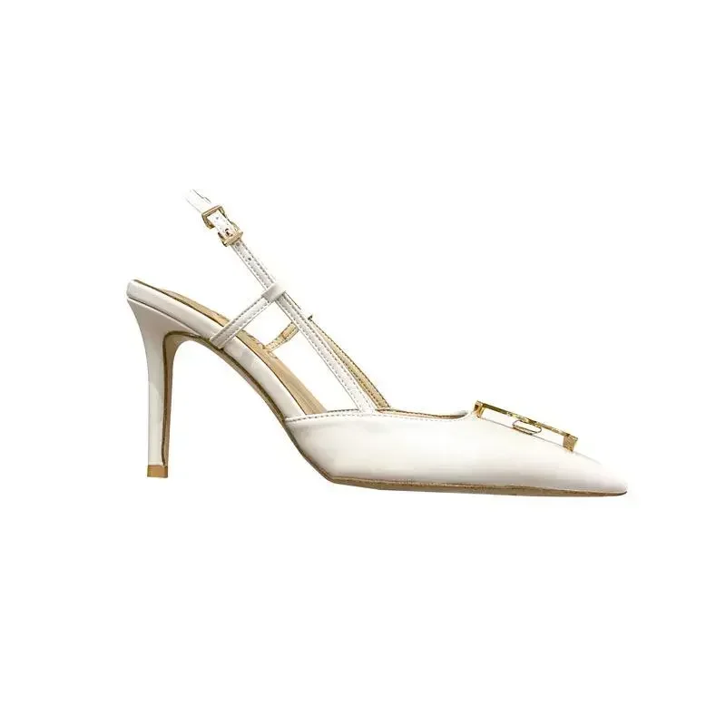 Sandales d’été élégantes à talons aiguilles avec boucle métallique. – Image 6