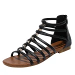 Sandales d'été pour femme légères, plate et style romain