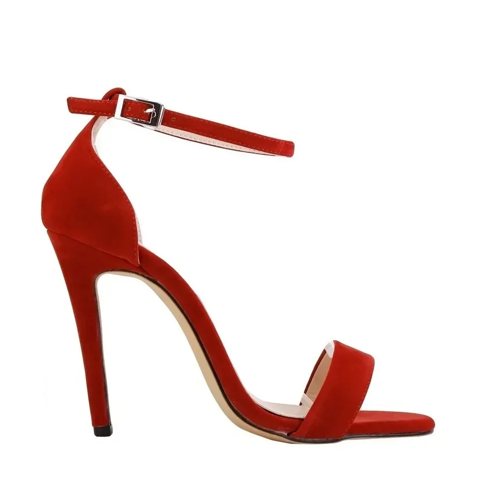 Sandales sexy d'été a bride à la cheville, talons aiguilles élégants pour femme. – Image 2