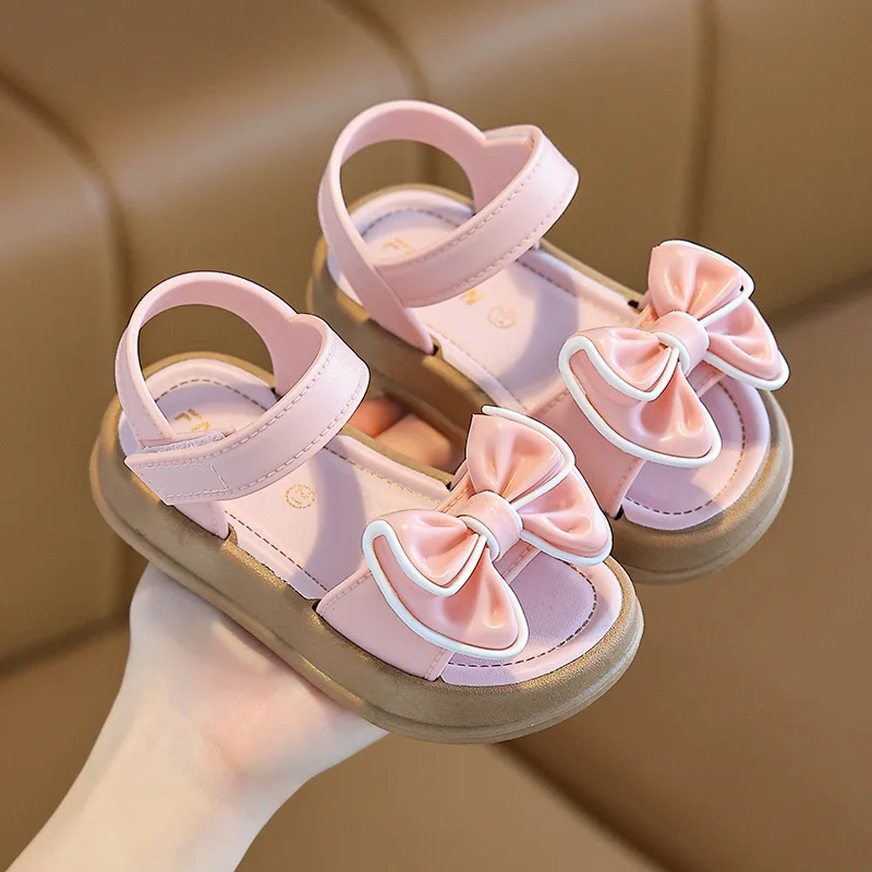 Sandales tendance, princesse d’été avec nœud pour fille – Image 6