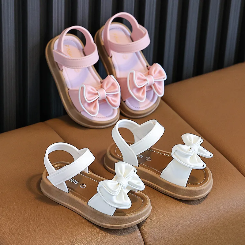 Sandales tendance, princesse d’été avec nœud pour fille – Image 5