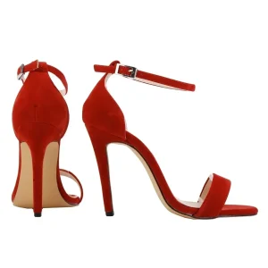 Sandales sexy d'été a bride à la cheville, talons aiguilles élégants pour femme.