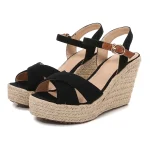 Sandales pour femmes : talons haut compensés confortables.