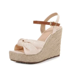 Sandales pour femmes : talons haut compensés confortables.