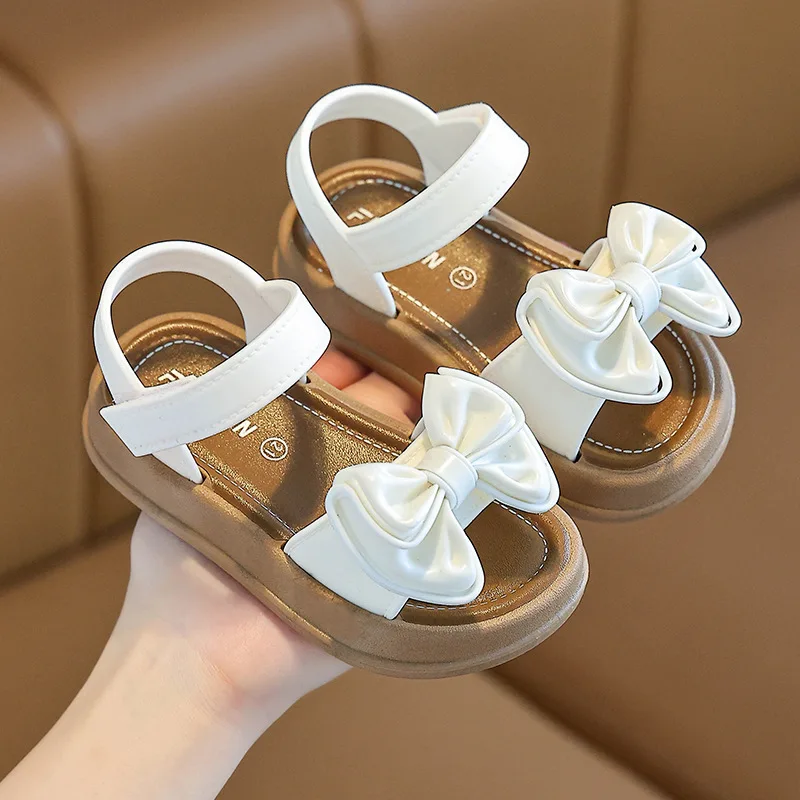 Sandales tendance, princesse d’été avec nœud pour fille – Image 7