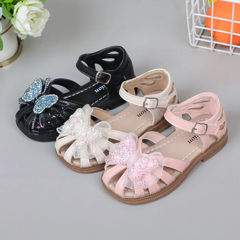Sandales pour filles, nœud papillon, mignonnes, douces, respirantes et élégantes. – Image 2