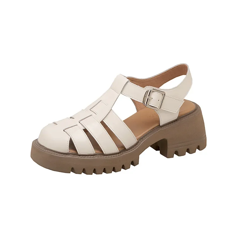 Sandales confortables à semelle épaisse, imperméables, à plateforme, style romain – Image 6