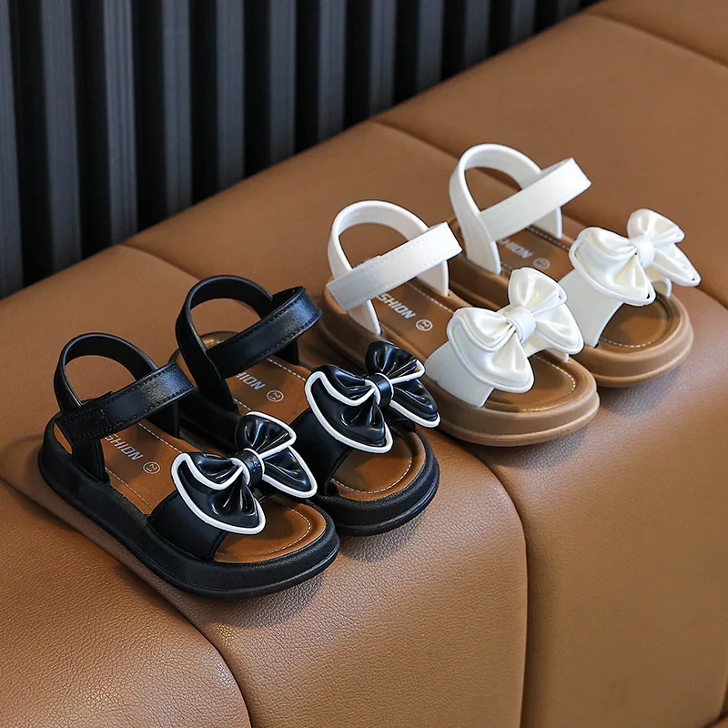Sandales tendance, princesse d’été avec nœud pour fille – Image 4
